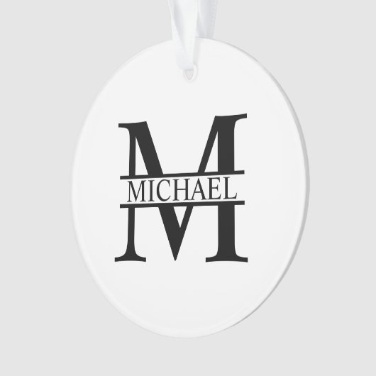 Personalisiertes Monogramm und Name Ornament (Vorderseite)