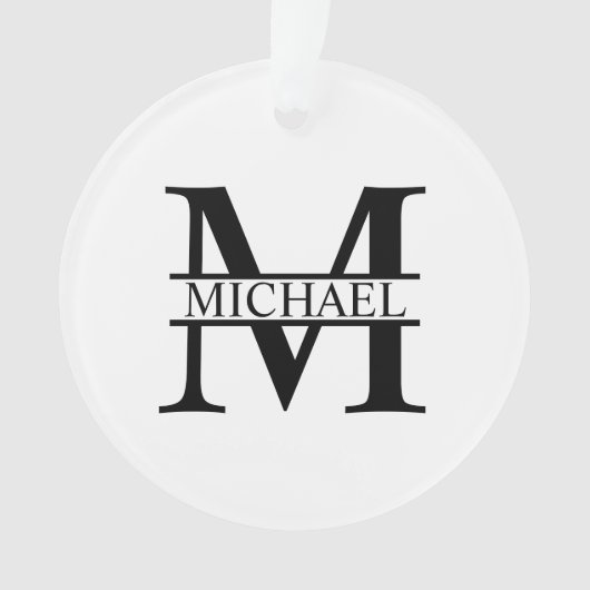 Personalisiertes Monogramm und Name Ornament (Vorderseite)