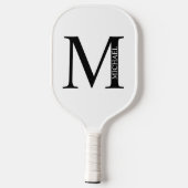 Personalisiertes Monogramm und Name Pickleball Schläger (Rückseite)