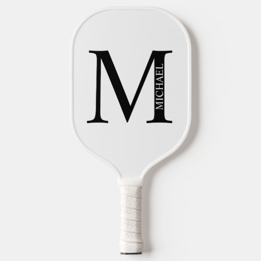 Personalisiertes Monogramm und Name Pickleball Schläger (Vorderseite)