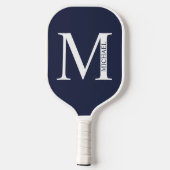 Personalisiertes Monogramm und Name Pickleball Schläger (Rückseite)