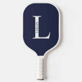 Personalisiertes Monogramm und Name Pickleball Schläger (Rückseite)
