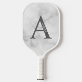 Personalisiertes Monogramm und Name Pickleball Schläger (Rückseite)