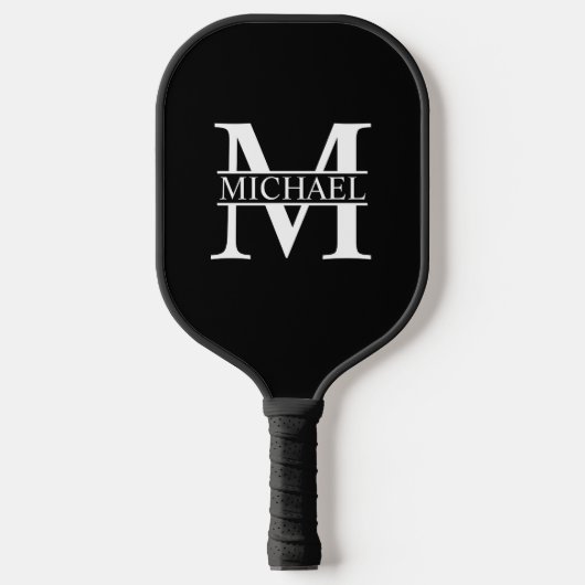 Personalisiertes Monogramm und Name Pickleball Schläger (Vorderseite)