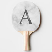 Personalisiertes Monogramm und Name Ping Pong Padd Tischtennis Schläger (Rückseite)