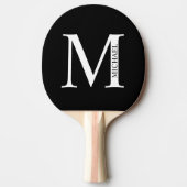 Personalisiertes Monogramm und Name Ping Pong Padd Tischtennis Schläger (Vorderseite)