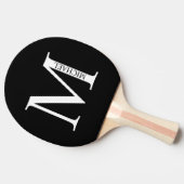 Personalisiertes Monogramm und Name Ping Pong Padd Tischtennis Schläger (Seitenansicht)