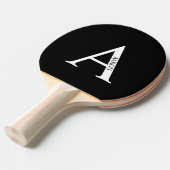 Personalisiertes Monogramm und Name Ping Pong Padd Tischtennis Schläger (Vorderseite)