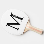 Personalisiertes Monogramm und Name Ping Pong Padd Tischtennis Schläger (Seitenansicht)