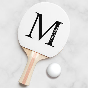 Personalisiertes Monogramm und Name Ping Pong Padd Tischtennis Schläger