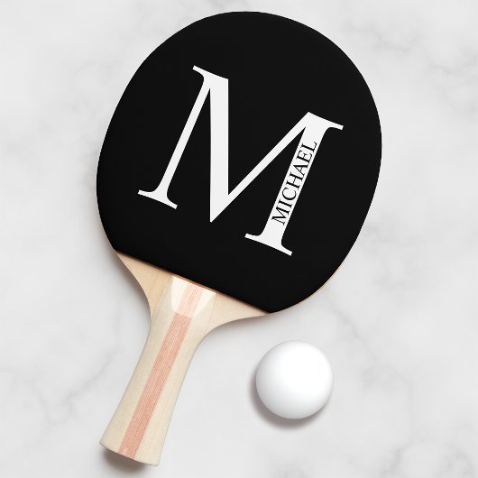 Personalisiertes Monogramm und Name Ping Pong Padd Tischtennis Schläger