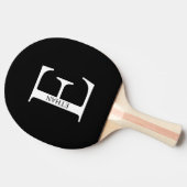 Personalisiertes Monogramm und Name Ping Pong Padd Tischtennis Schläger (Seitenansicht)
