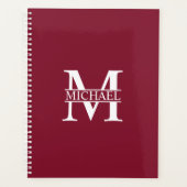 Personalisiertes Monogramm und Name Planer (Vorderseite)