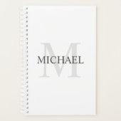 Personalisiertes Monogramm und Name Planer (Vorderseite)