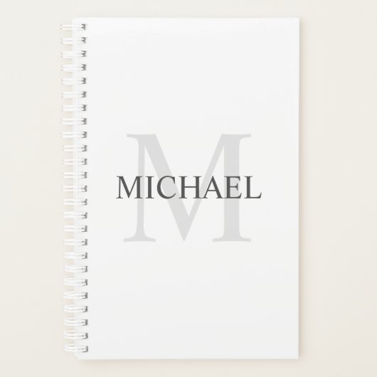 Personalisiertes Monogramm und Name Planer (Vorderseite)