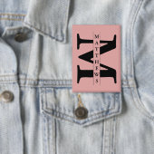 Personalisiertes Monogramm und Name Poker Button (Insitu)