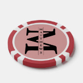 Personalisiertes Monogramm und Name Poker Pokerchips (Einzeln)