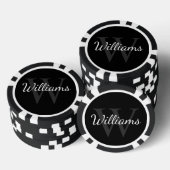 Personalisiertes Monogramm und Name Pokerchips (Stapel)