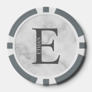 Personalisiertes Monogramm und Name Pokerchips