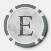 Personalisiertes Monogramm und Name Pokerchips (Rückseite)