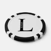 Personalisiertes Monogramm und Name Pokerchips (Einzeln)