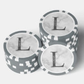 Personalisiertes Monogramm und Name Pokerchips (Stapel)