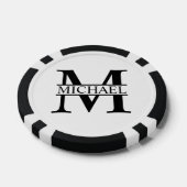 Personalisiertes Monogramm und Name Pokerchips (Einzeln)