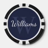 Personalisiertes Monogramm und Name Pokerchips (Vorderseite)