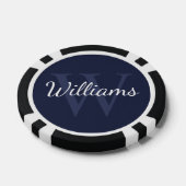 Personalisiertes Monogramm und Name Pokerchips (Einzeln)