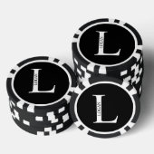 Personalisiertes Monogramm und Name Pokerchips (Stapel)