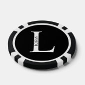 Personalisiertes Monogramm und Name Pokerchips (Einzeln)