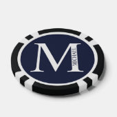 Personalisiertes Monogramm und Name Pokerchips (Einzeln)