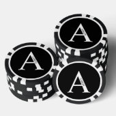 Personalisiertes Monogramm und Name Pokerchips (Stapel)