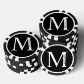 Personalisiertes Monogramm und Name Pokerchips (Stapel)
