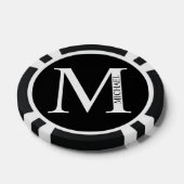 Personalisiertes Monogramm und Name Pokerchips (Einzeln)