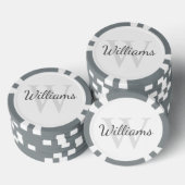 Personalisiertes Monogramm und Name Pokerchips (Stapel)