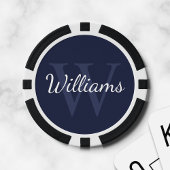Personalisiertes Monogramm und Name Pokerchips
