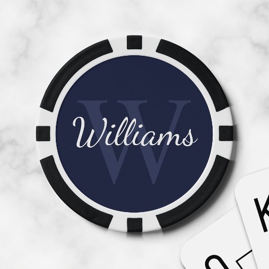 Personalisiertes Monogramm und Name Pokerchips
