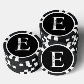 Personalisiertes Monogramm und Name Pokerchips (Stapel)