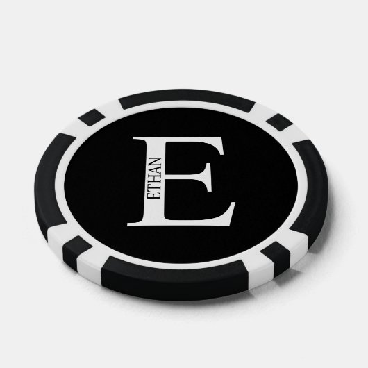 Personalisiertes Monogramm und Name Pokerchips (Einzeln)