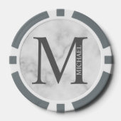 Personalisiertes Monogramm und Name Pokerchips (Vorderseite)