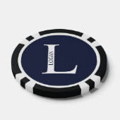 Personalisiertes Monogramm und Name Pokerchips (Einzeln)