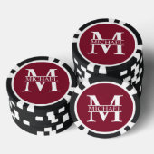 Personalisiertes Monogramm und Name Pokerchips (Stapel)