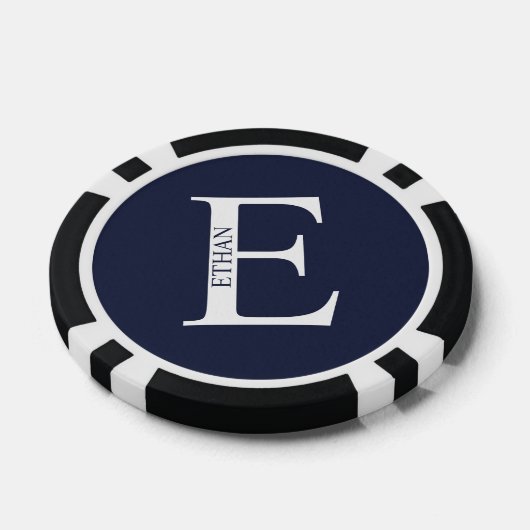 Personalisiertes Monogramm und Name Pokerchips (Einzeln)