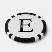 Personalisiertes Monogramm und Name Pokerchips (Einzeln)