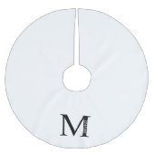Personalisiertes Monogramm und Name Polyester-Bürs Polyester Weihnachtsbaumdecke (Vorderseite)