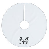 Personalisiertes Monogramm und Name Polyester Weihnachtsbaumdecke (Vorderseite)