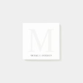 Personalisiertes Monogramm und Name Post-it Klebezettel (Vorderseite)