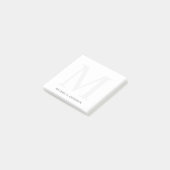 Personalisiertes Monogramm und Name Post-it Klebezettel (angewinkelt)