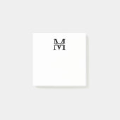 Personalisiertes Monogramm und Name Post-it Klebezettel (Vorderseite)
